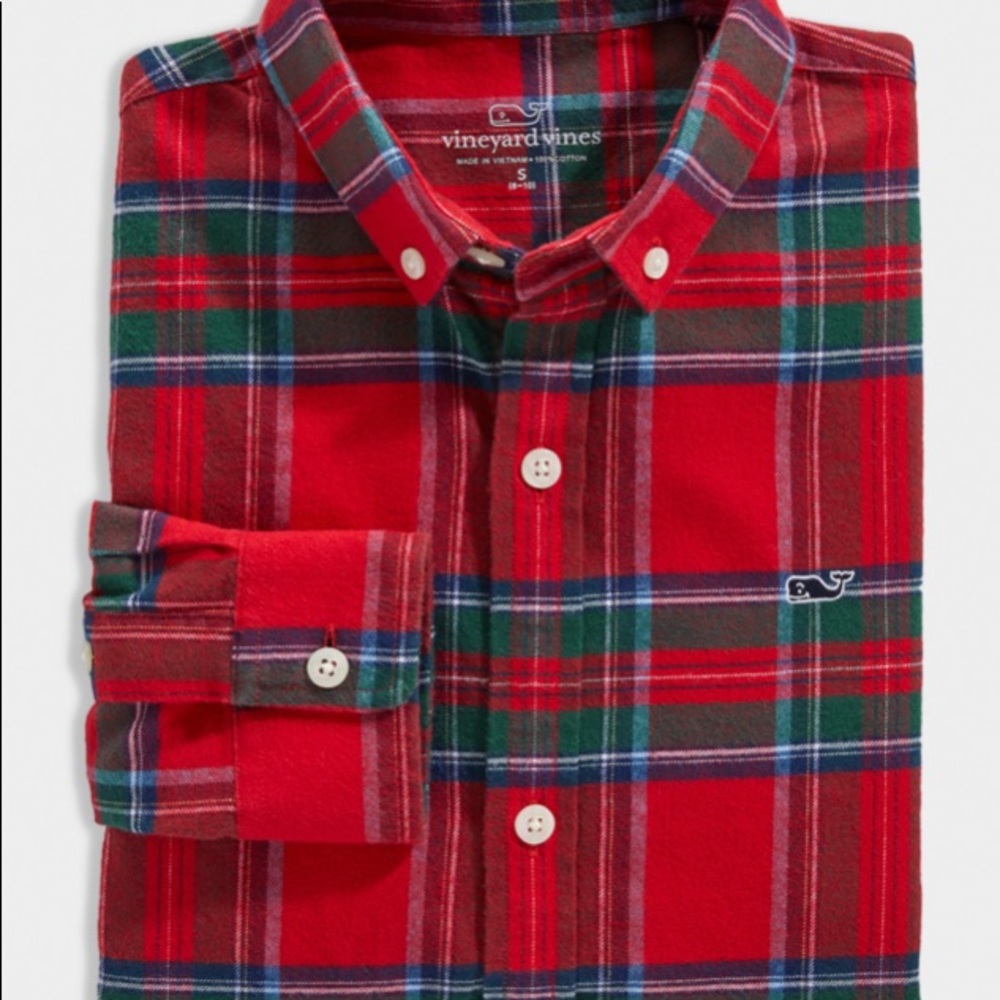 Vineyard Vines Nantucket Tartan Whale Flannel